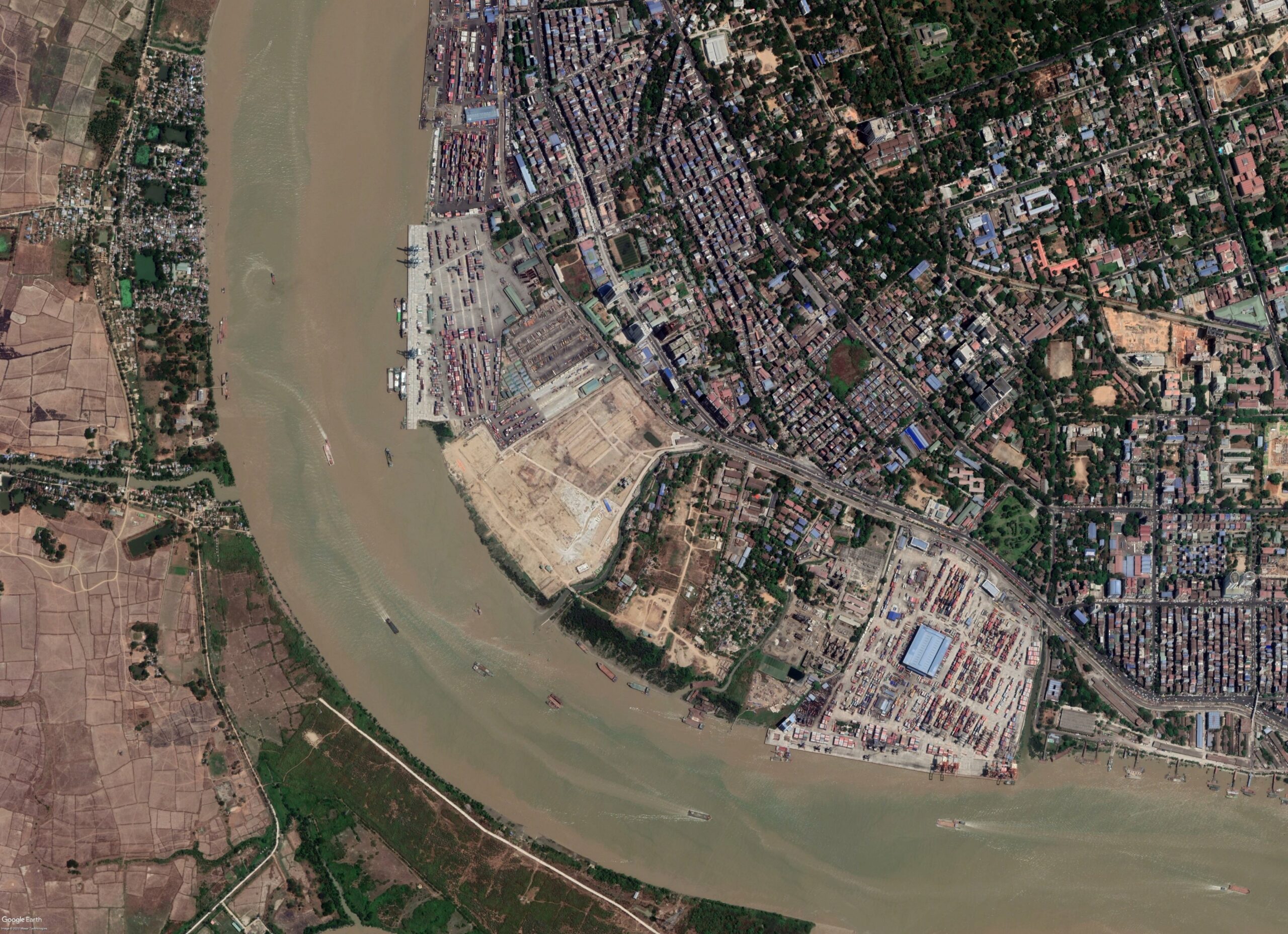 Ahlone ports, Yangon Myanmar
