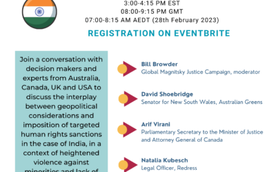Targeted Human Rights Sanctions and Geopolitical Considerations – A Case Study of India: Online Panel Discussion